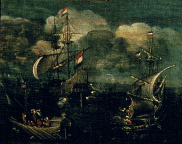 VROOM, Hendrick Cornelisz. Ship battle